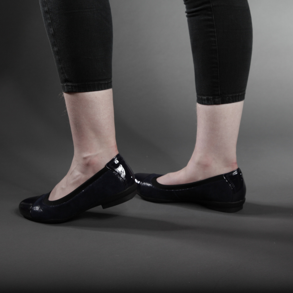 Clarks Navy Blue Flats - Worn Once